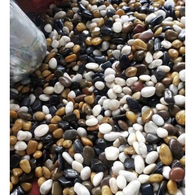 园林造景铺路抛光黑色鹅卵石3-5公分 雨花石厂家—百石汇石材图5