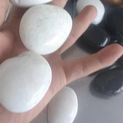 园林造景雨花石 5-8公分白色铺路鹅卵石 厂家直供 东森图3