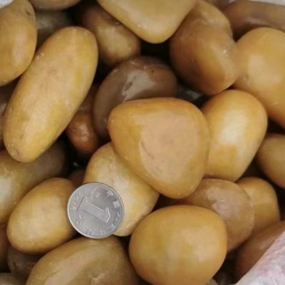 精品抛光一级黄色鹅卵石5-8mm 3-5mm雨花石厂家 支持定制 东森w078图3
