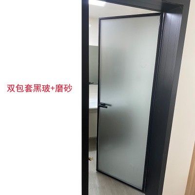 厂家供应钛镁铝合金简约家用洗手间浴室玻璃厨房平开门 门窗批发图2