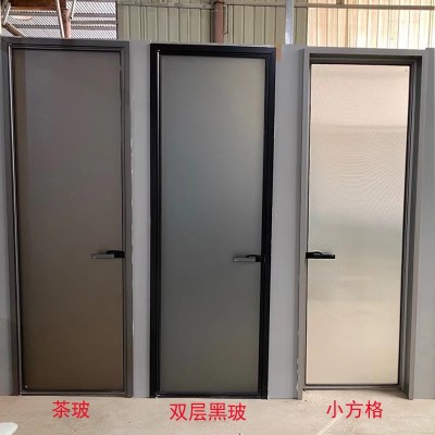 厂家供应钛镁铝合金简约家用洗手间浴室玻璃厨房平开门 门窗批发图4