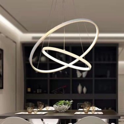 创意圆形餐厅吊灯北欧极简现约轻奢餐厅客厅卧室书房led灯具灯饰图3