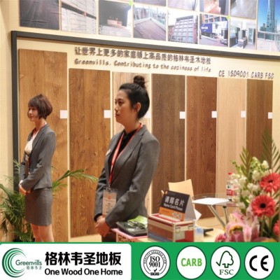 广州木地板厂家出口新西兰UV漆浅色助老地板橡木三层实木复合地板图4