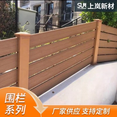 户外塑木围栏露台花园防晒防腐木别墅庭院抗风院子塑木栅栏护栏图2