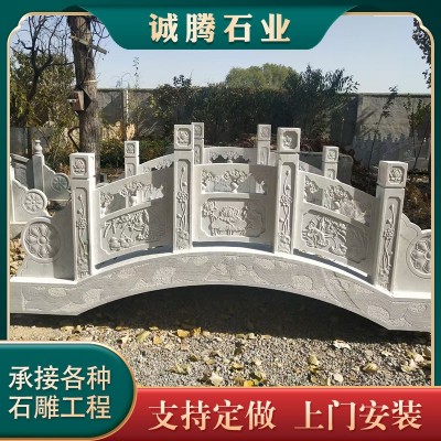 芝麻白花岗岩河道石栏杆 广场别墅寺庙石护栏多种石材石栏杆图3