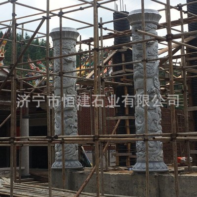 新款石龙柱 石雕盘龙柱 祠堂石柱子 广场公园石雕文化柱厂家图4