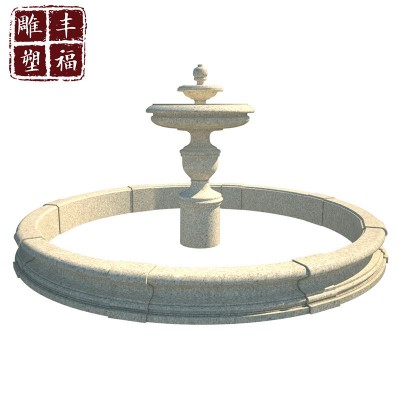 双层石雕喷泉厂家大理石景观喷泉公园绿地水景雕塑欧式汉白玉喷泉图4
