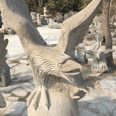 石雕鹰花岗岩动物雕塑老鹰青石老鹰雕刻花岗岩鹰石雕图2