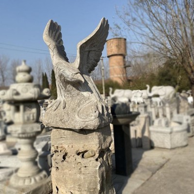 石雕鹰花岗岩动物雕塑老鹰青石老鹰雕刻花岗岩鹰石雕图3