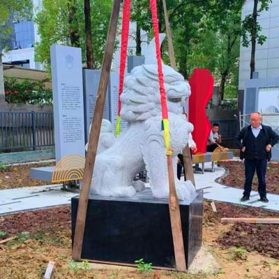 石雕獬豸独角兽天然石头雕刻动物公正公平象征法院司法局门口摆件图4