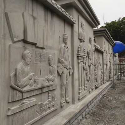 大型石材浮雕石雕雕刻石材人物雕塑古代武将历史名人浮雕厂家定制图2