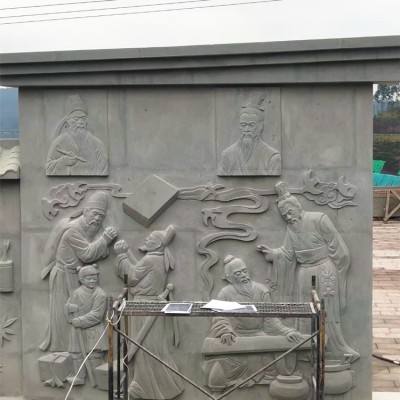 大型石材浮雕石雕雕刻石材人物雕塑古代武将历史名人浮雕厂家定制图3