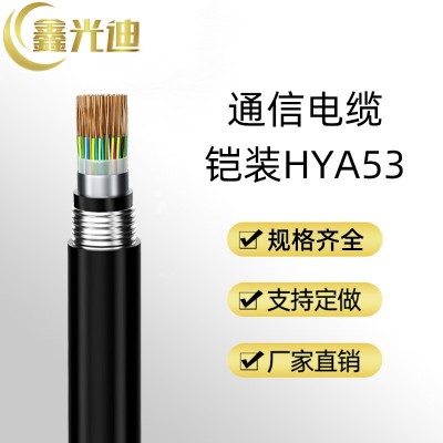 鑫光迪 室外大对数通信电缆 HYA53 10对铠装重凯3类电话线市内通图3