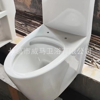工程陶瓷大便器马桶连体式洗手间厕地排水坐便器马桶全包陶瓷马桶图2