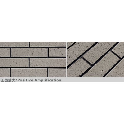 60*240mm 浅灰色外墙劈开砖 古城墙青灰色 高档别墅外墙砖图5