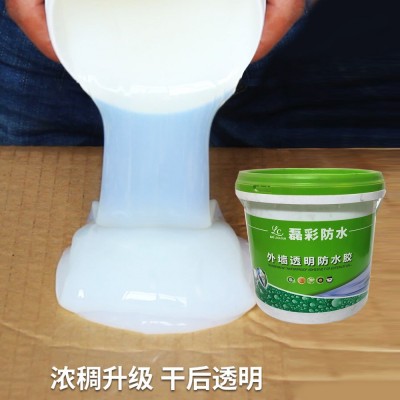 磊彩外墙透明防水胶　屋面卫生间墙体裂缝补漏免砸砖防腐防水胶图2