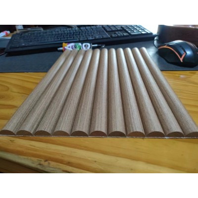 现代简约实木降噪墙面装饰护墙板轻奢半圆实木条格栅聚酯吸音板图4