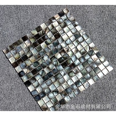 奥金彩黑蝶贝天然贝壳马赛克墙贴 现代简约卫生间厨房电视背景墙图3