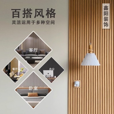 厂家直销生态木150小长城板室内吊顶装饰材料PVC木塑格栅护墙板图2