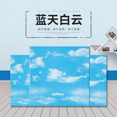 品质之选 吊顶600×600蓝天白云厚度0.7mm 隔热挡潮工装现货批发图3