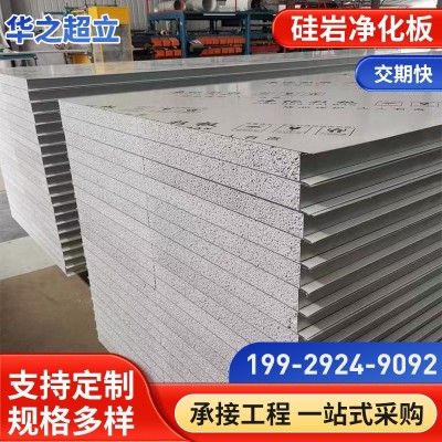 机制硅岩夹芯墙板厂家彩钢净化板保温防火洁净无尘室隔断复合墙板图4