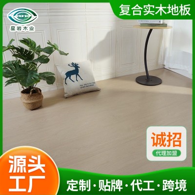 8mm工程木地板批发 民宿酒店工装出租房防滑耐磨强化复合木地板图2