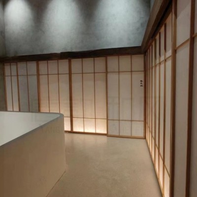 定制实木推拉门茶室移门日式格子门和室书房飘窗门榻榻米吊轨门图2