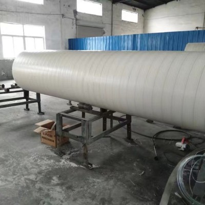 PVC-U缠绕管 双扣聚氯乙烯增强管 白色双扣排污管 SN8排水管厂家图4