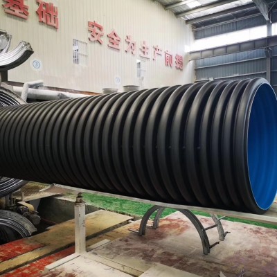 HDPE双壁波纹管隧道排水用打孔大口径污水管螺旋波纹管道路排污管图2