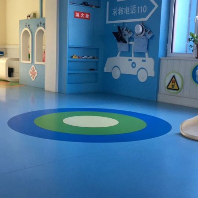 幼儿园塑胶地板 加厚耐磨防火防潮复合地板 地板革图2