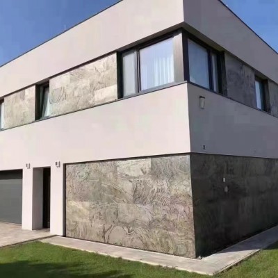 厂家天然超薄透光柔性石材酒店大厅走廊背景墙批发弯曲超薄石材图4