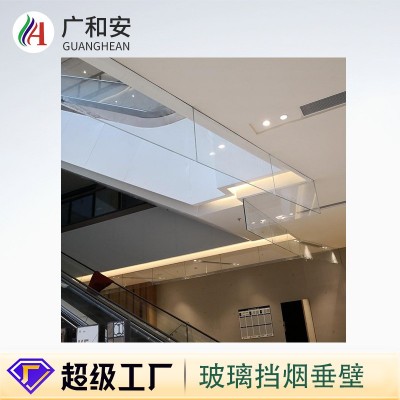 加厚白色玻璃挡烟专用防火逃生商场固定式地下室双层玻璃 挡烟垂壁图4