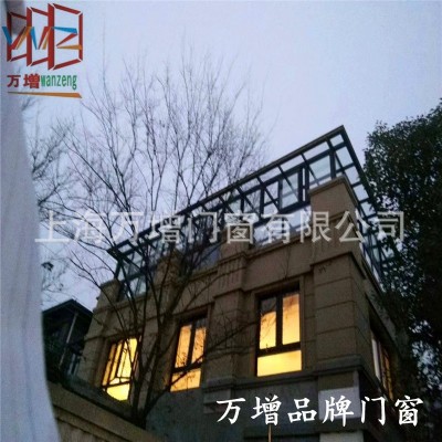 【万增门窗家】上海100型铝合金断桥铝玻璃阳光房设计安装系统窗图2