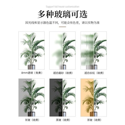 厂家批发网红窄边厨房推拉门室内吊趟隔断门阳台铝合金玻璃平移门图2