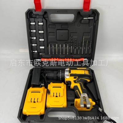手电钻转家用手钻充电式工具锂电钻工厂冲击钻电动螺丝刀多功能图3