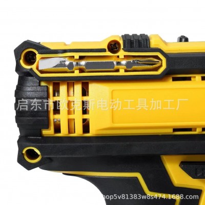 手电钻转家用手钻充电式工具锂电钻工厂冲击钻电动螺丝刀多功能图2