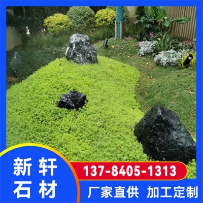 黑山石 枯山水庭院假山鱼池围边景观 形状各异 新轩图4