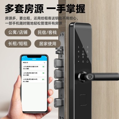 通通智能锁家用门锁公寓锁酒店锁刷卡锁民宿房东出租房蓝牙锁指纹图2