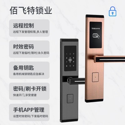 家用酒店宾馆磁卡感应刷卡锁 公寓密码锁出租房远程通通锁 智能锁图3