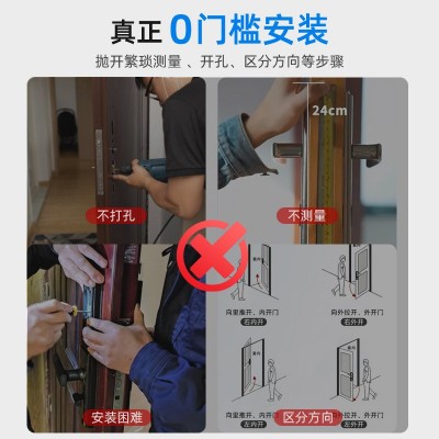 tuya隐形门锁免打孔室内木门电子锁TT蓝牙微信小程序通通 锁刷卡锁图2