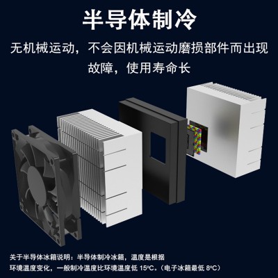奥达信28L酒店客房单门迷你小型静音透明冷藏柜茶叶保鲜柜小冰箱   1台图3