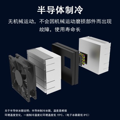 fridge半导体电子单门冰箱宿舍冰箱迷你冷藏柜酒店小冰箱租房用  1件图4