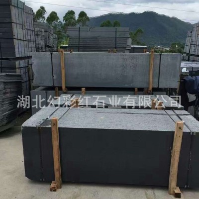 花岗岩芝麻黑路沿石铺地贴墙石材荔枝面火烧板路牙石厂家石料直销   10块图2