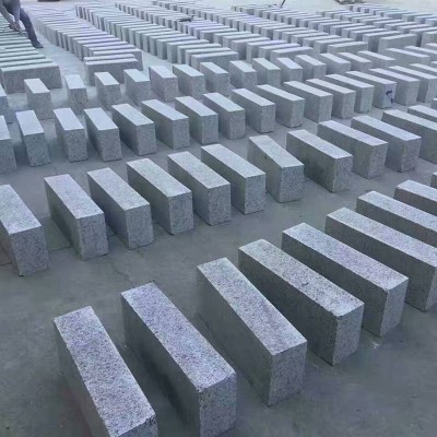 芝麻灰路沿石园林景区路牙石花岗岩芝麻灰石材道路广场路边石批发  10块图2