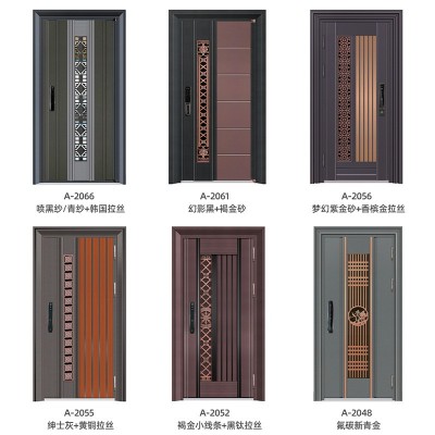 精雕铸铝入户门简约家用农村自建房别墅大门双开门轻奢小区进户门图4