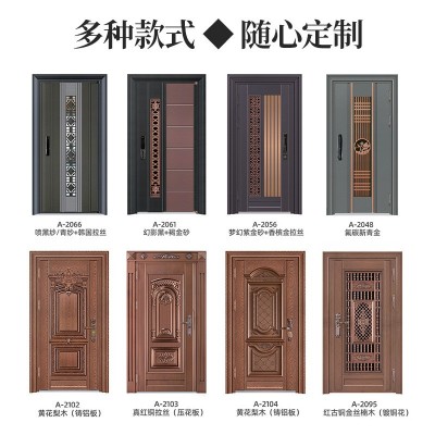 不锈钢304入户防盗单门韩式甲级防盗门指纹入户门别墅通风 门中门图2