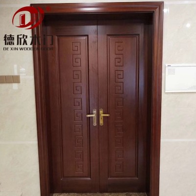 双开门厂家直销豪华别墅双开实木门中式古典庭院对开大 门【下单】图4