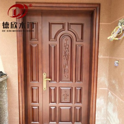 双开门厂家直销豪华别墅双开实木门中式古典庭院对开大 门【下单】图3