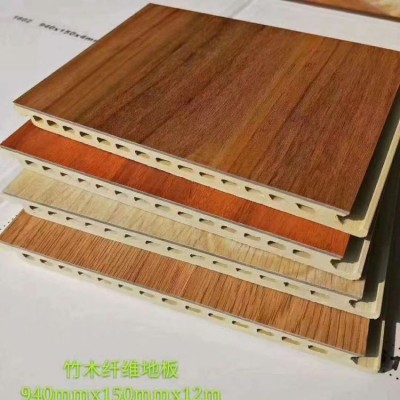 舒畅 现货供应12mm竹木碳纤维地板防滑高耐磨防水木纹清晰生产厂家图2