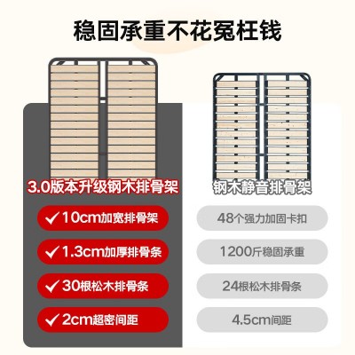 轻奢极简皮艺软床主卧1.8米双人公主床1.5现代简约北欧头层真皮床图4